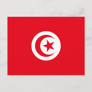 Postal bandera de túnez
