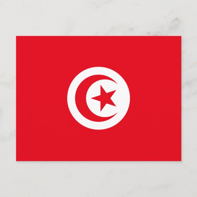 Postal bandera de túnez (Anverso)