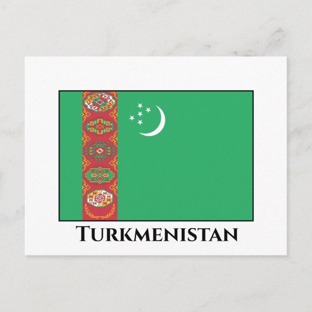 Postal Bandera de Turkmenistán (Anverso)
