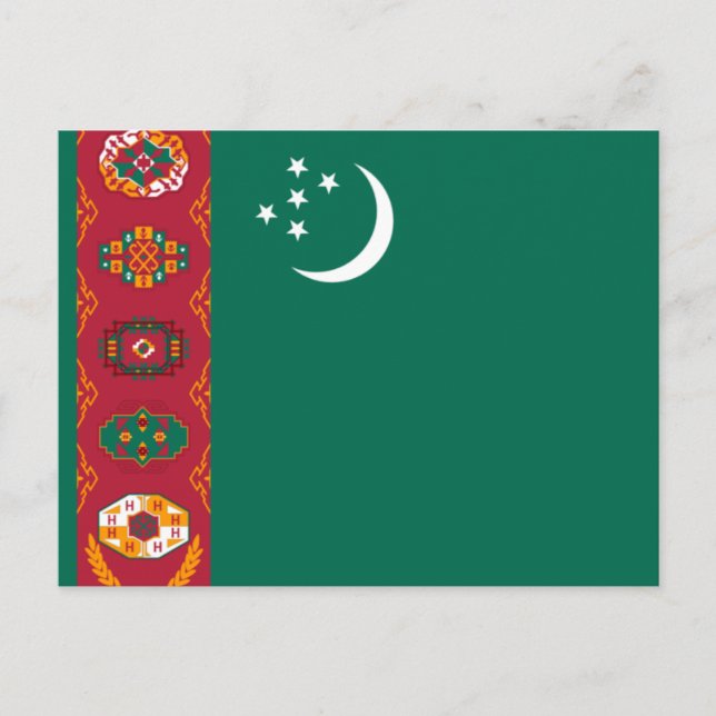 Postal Bandera de Turkmenistán (Anverso)