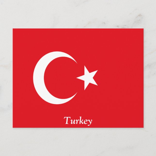 Postal Bandera de Turquía (Anverso)