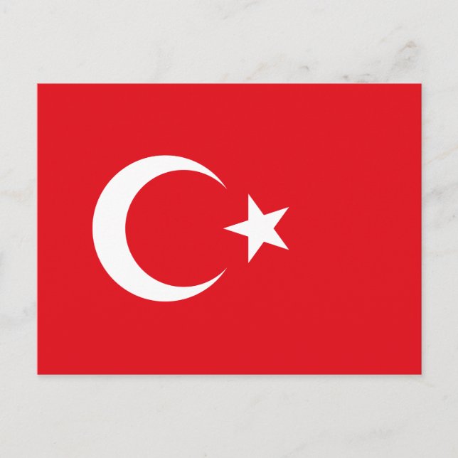 Postal Bandera de Turquía (Anverso)