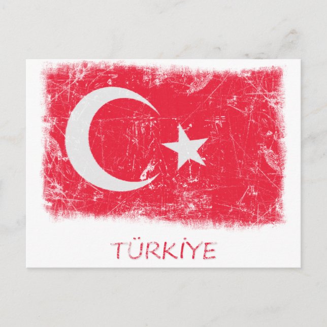 Postal Bandera de Turquía (Anverso)
