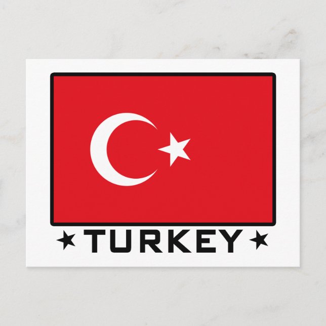 Postal Bandera de Turquía (Anverso)