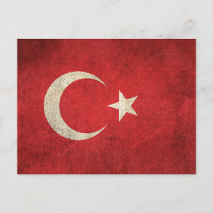 Postal Bandera de Turquía en peligro de extinción