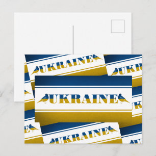 Postal Bandera de Ucrania, aves nacionales nocturnas