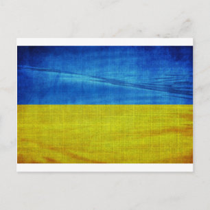 Postal Bandera de Ucrania estilizada