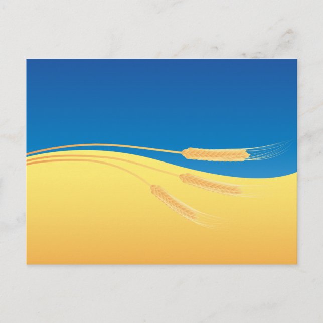 Postal Bandera de Ucrania, simbólica, (Anverso)