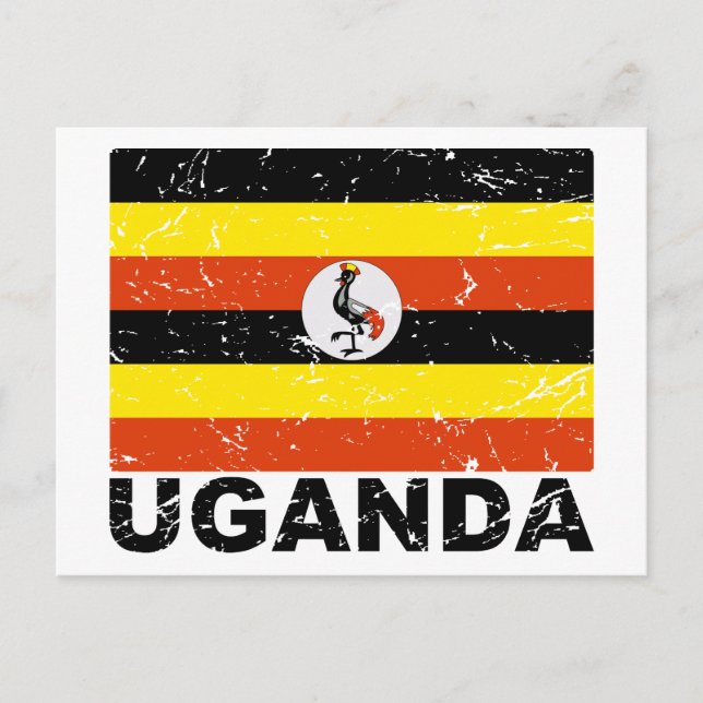 Postal Bandera de Uganda de época (Anverso)