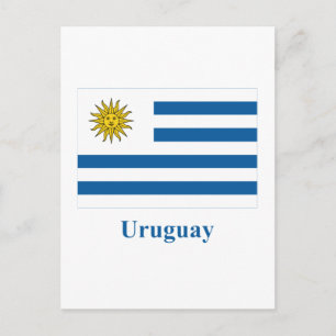 Postal Bandera de Uruguay con nombre