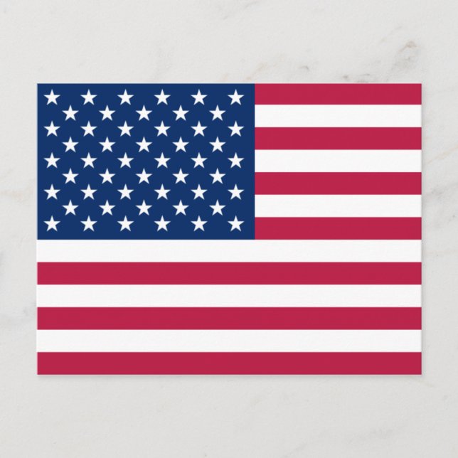 Postal bandera de usa (Anverso)