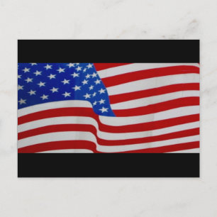 Postal bandera de usa