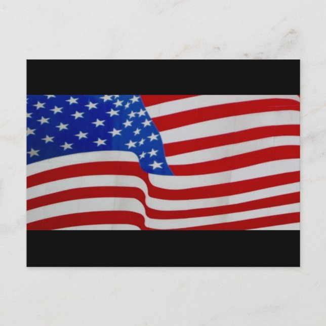 Postal bandera de usa (Anverso)