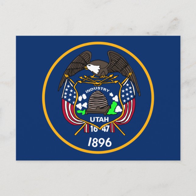 Postal Bandera de Utah (Anverso)