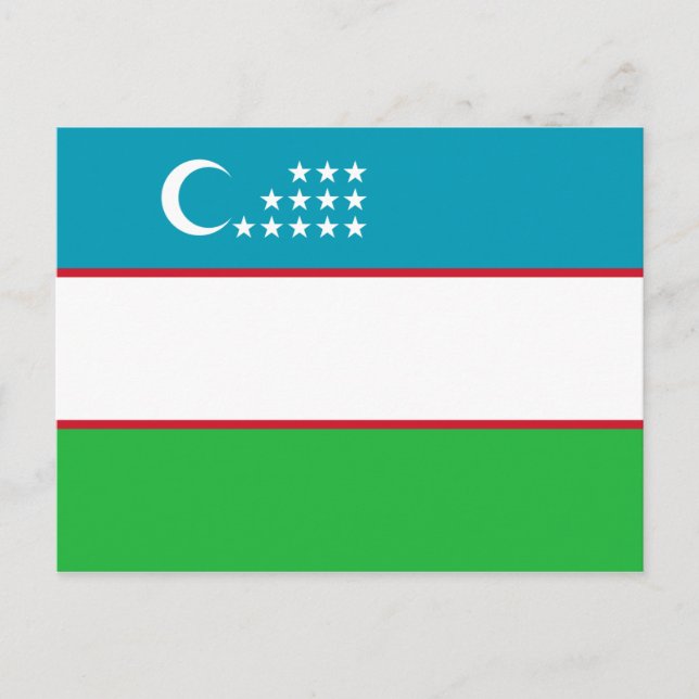 Postal Bandera de Uzbekistán (Anverso)