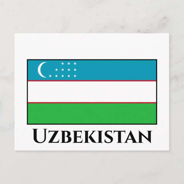 Postal Bandera de Uzbekistán (Anverso)