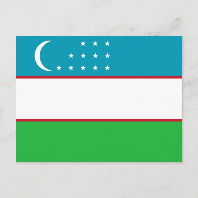 Postal Bandera de Uzbekistán (Anverso)