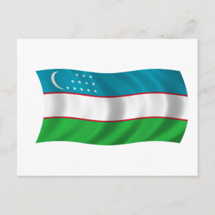 Postal Bandera de Uzbekistán