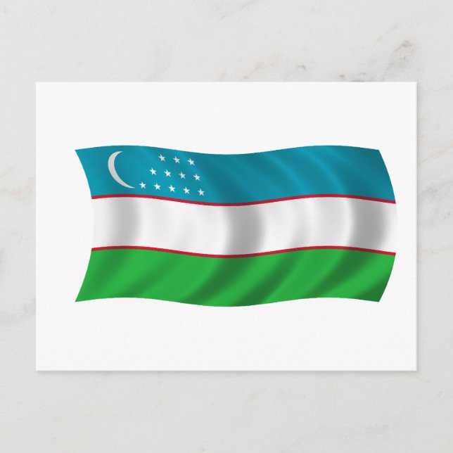 Postal Bandera de Uzbekistán (Anverso)