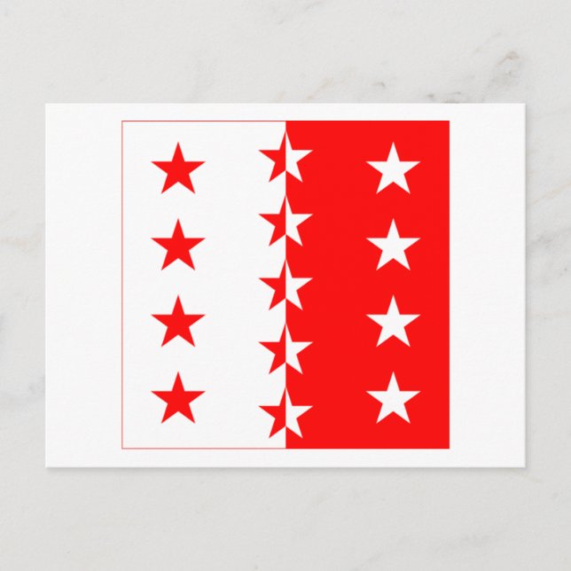 Postal Bandera de Valais (Anverso)