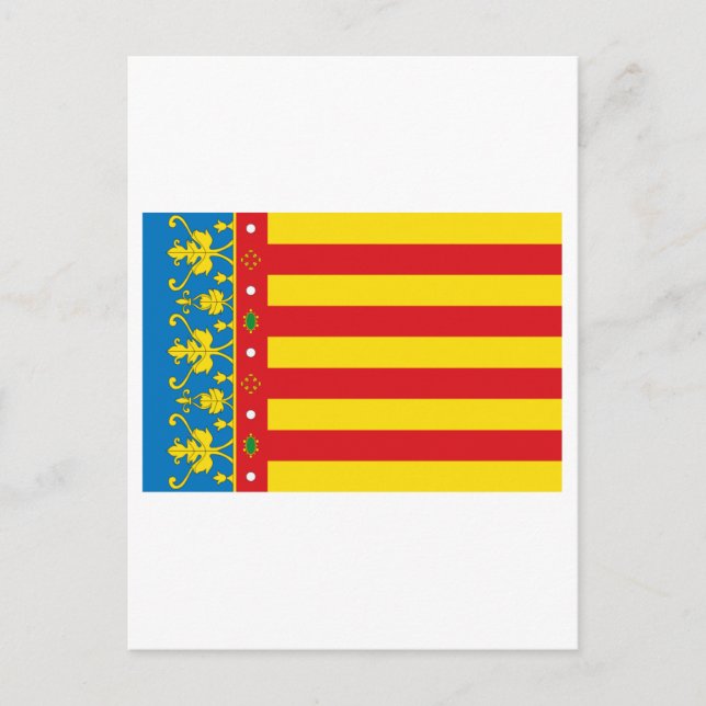 Postal Bandera de Valencia (Anverso)