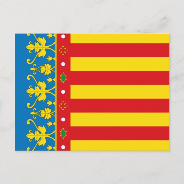 Postal Bandera de Valencia (Anverso)