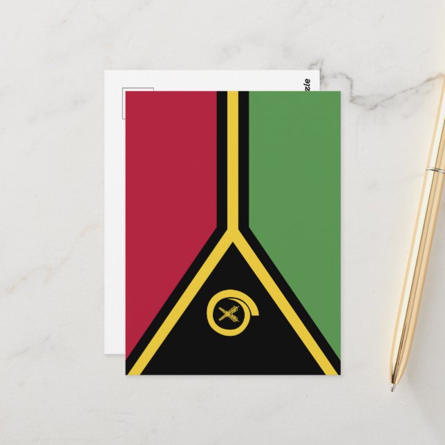 Postal Bandera de Vanuatu (Anverso/Reverso In Situ)