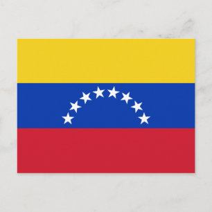 Postal bandera de venezuela