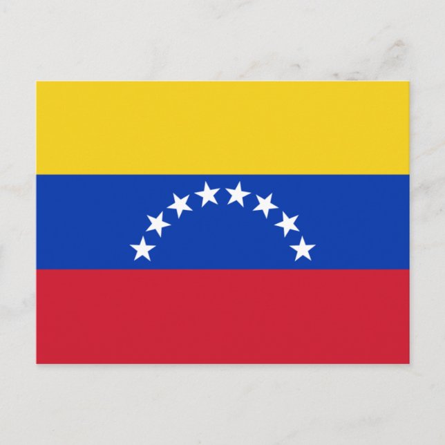 Postal bandera de venezuela (Anverso)