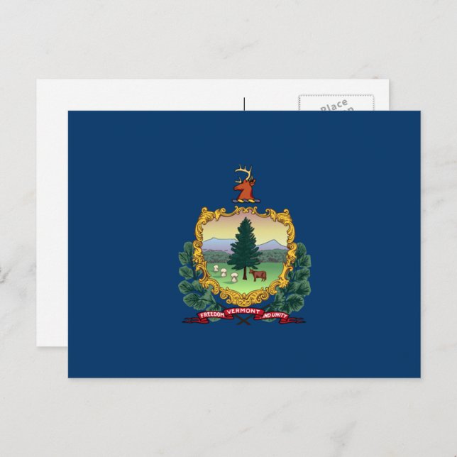 Postal Bandera de Vermonter, Bandera de Vermont (Anverso / Reverso)