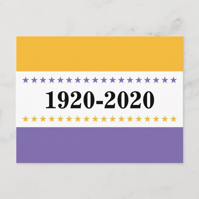 Postal Bandera de victoria infrautilizante vota por mujer (Anverso)