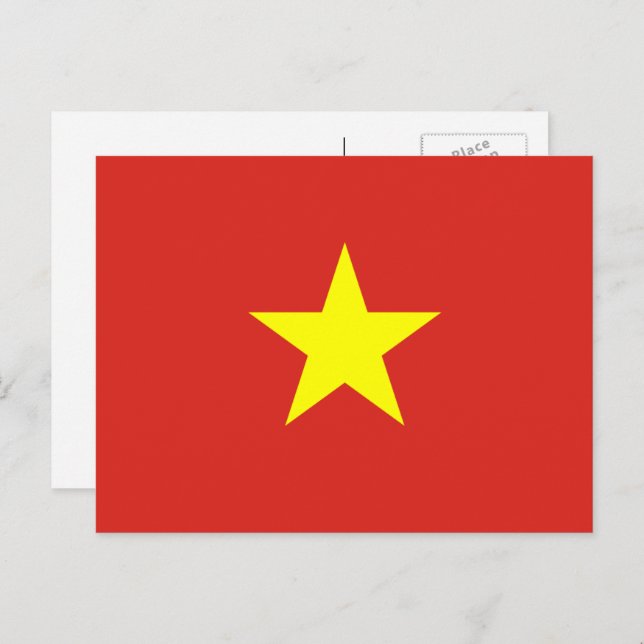 Postal Bandera de Vietnam (Anverso / Reverso)