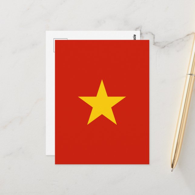 Postal Bandera de Vietnam (Anverso/Reverso In Situ)