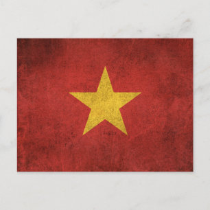 Postal Bandera de Vietnam con problemas de cosecha