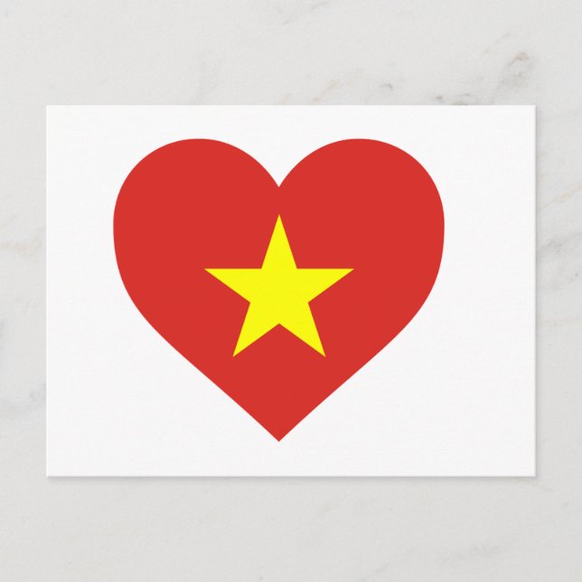 Postal Bandera de Vietnam - Yo amo a Viet Nam - Cæsao vàn (Anverso)