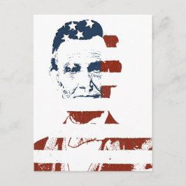 Postal Bandera de Vintage abraham lincoln american