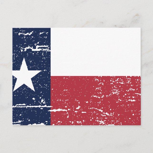 Postal Bandera de Vintage TEXAS (Anverso)
