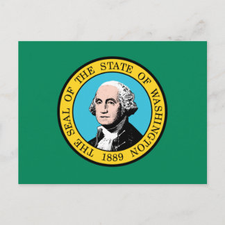 Postal Bandera de Washington