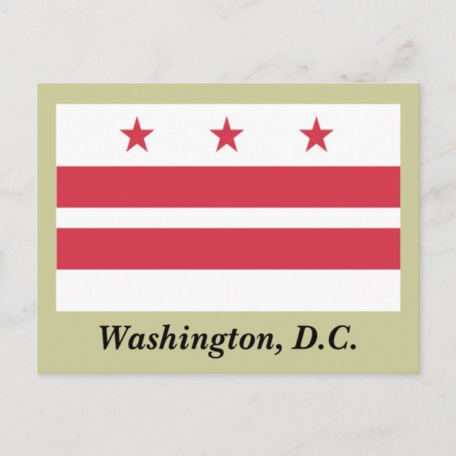 Postal Bandera de Washington D.C. (Anverso)
