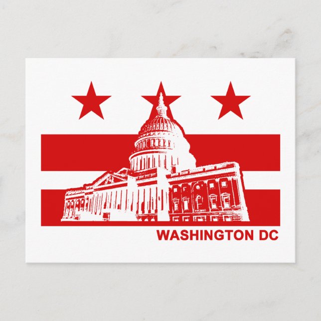 Postal Bandera de Washington DC (Anverso)