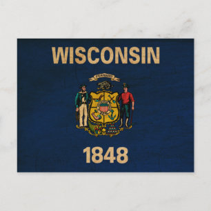 Postal Bandera de Wisconsin