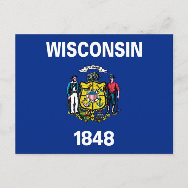 Postal Bandera de Wisconsin (Anverso)