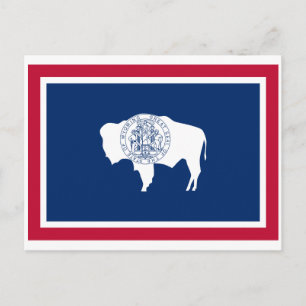 Postal Bandera de Wyoming
