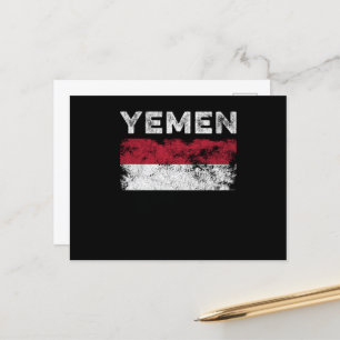 Postal Bandera de Yemen con problemas - Bandera yemení