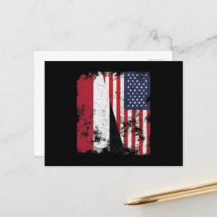 Postal Bandera de Yemen USA - Medio americano