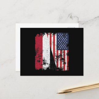 Postal Bandera de Yemen USA - Medio americano