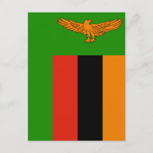 Postal Bandera de Zambia