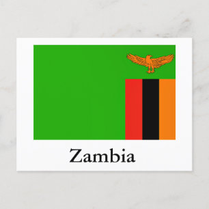 Postal Bandera de Zambia