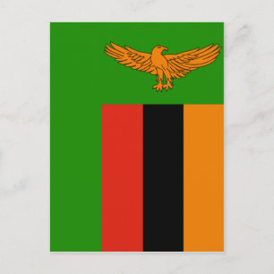 Postal bandera de zambia