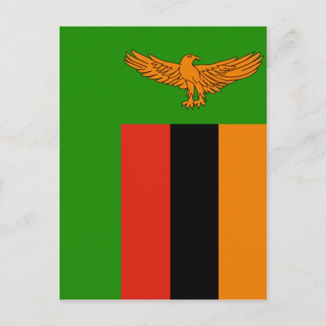 Postal bandera de zambia (Anverso)